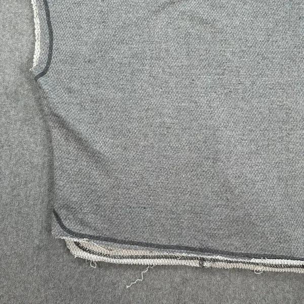 Pilcro Funnel Neck Cut Off Pullover Womens Small Gray Terry Boxy Casual Lounge - Image 3