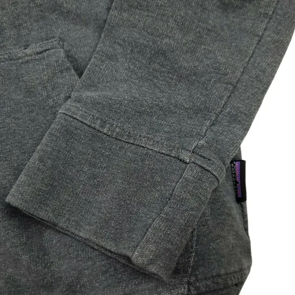 Patagonia Women’s Full Zip Hoodie Gray Fleece Sweatshirt Letterman P Logo Size S - Image 4