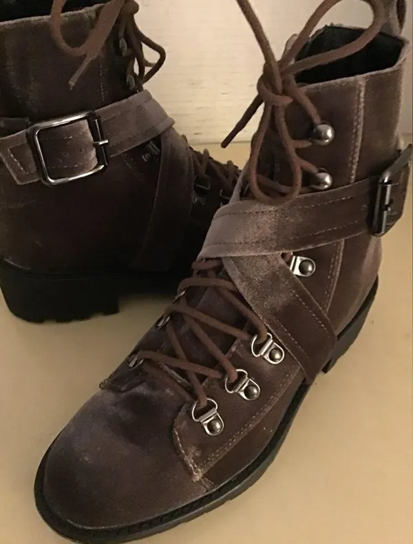 Steve Madden women velvet combat Extreme boots US 6 - Image 8
