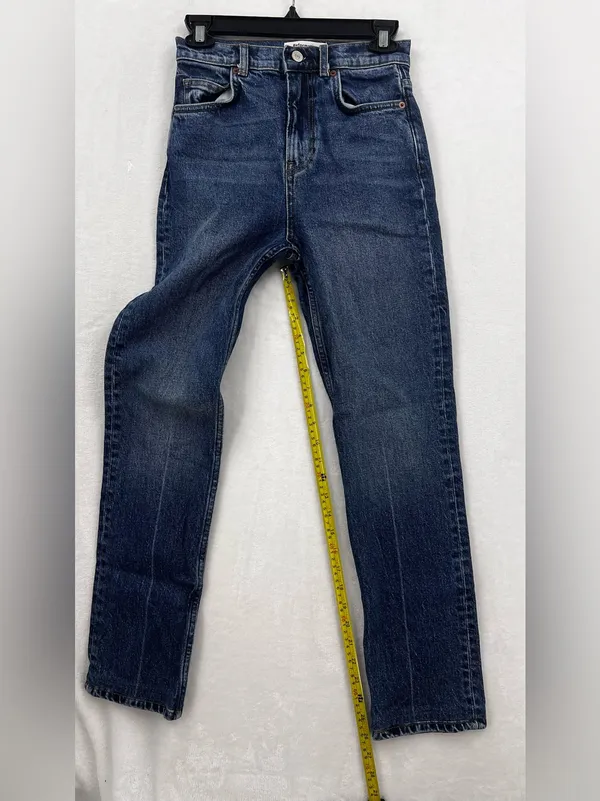 Reformation High-Rise Straight Leg Jeans - Blue 099 - Image 6