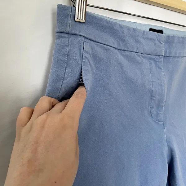 J.Crew kelsey pant women's size 8 sky blue work trousers straight leg med rise - Image 2