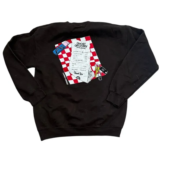 Lonely Ghost "Thank You" Graphic Crewneck Sweatshirt Size Medium - Image 2
