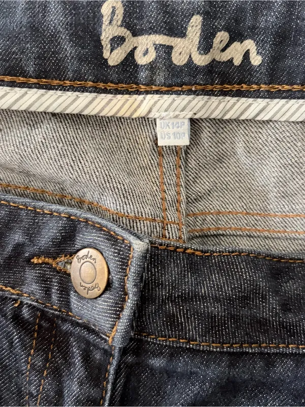 Boden Dark Wash Wide Leg Jeans Size WC137 US 10P Petite - Image 4