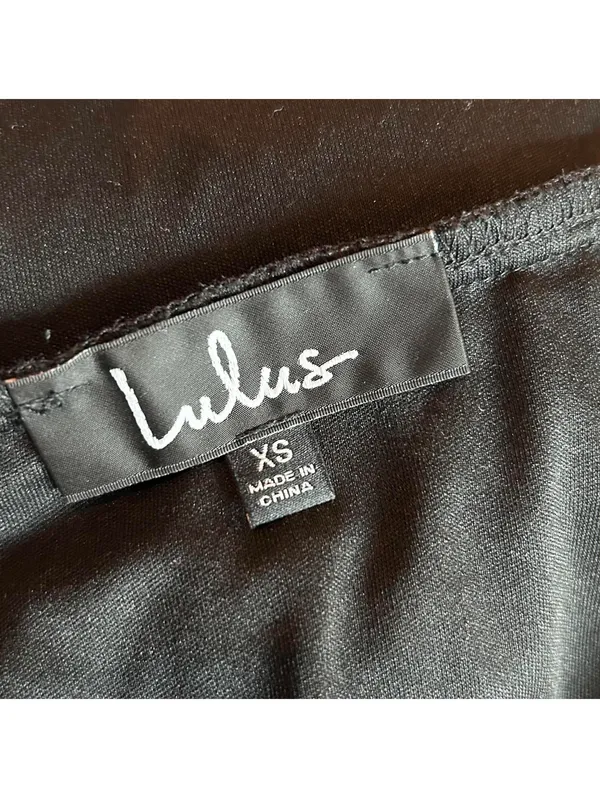 Lulu's Women's Black Beaded Full Length Maxi Dress Size XS - Image 8