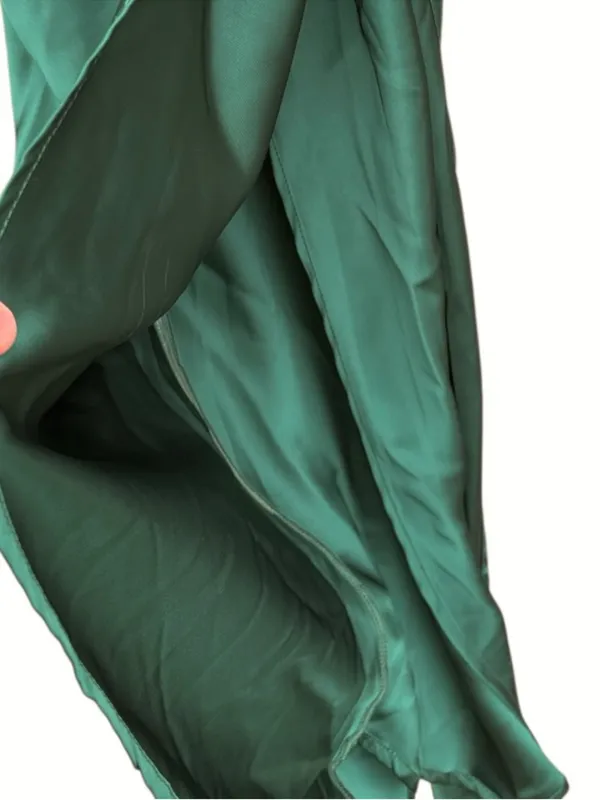 NWT MABLE Satin Slip Cowl Neck Midi Dress Emerald Green Size Small - Image 7