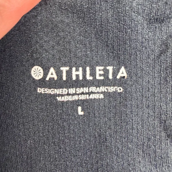 Athleta L Sports Bra Exhale A-C Black Low Impact Support Soft Yoga Active 486376 - Image 8