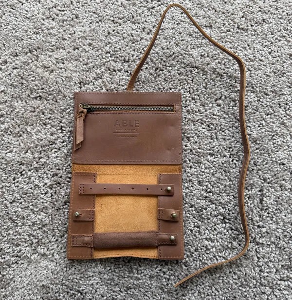 Leather Jewelry Roll Whiskey Able - Image 5