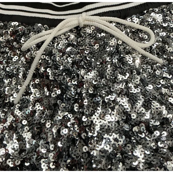 Free‎ People FP Movement Shining Star Sequin Shorts Metallic Black Combo S NWT - Image 6