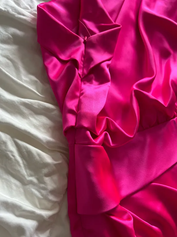 Pink Lily Satin Dress - Image 5