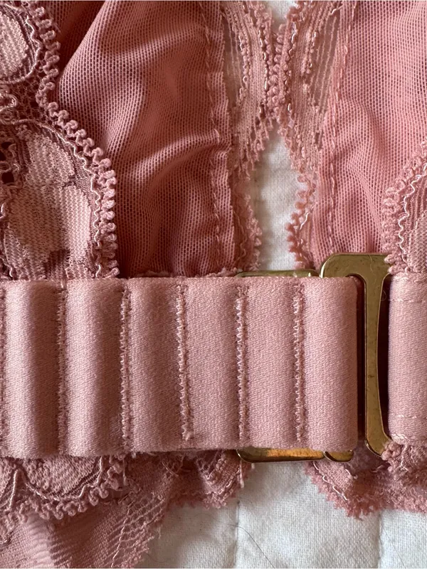 NWT Free People We Are Hah! Got Ur Back Bralette Copper Rose Pink Lace Size Med - Image 7