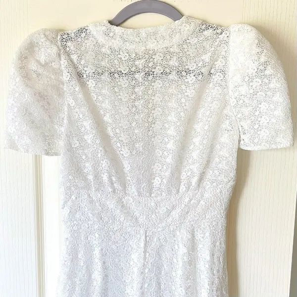 LoveShackFancy‎ Castella Gown Lace Embroidered Maxi Dress White Size 00 NWT - Image 6