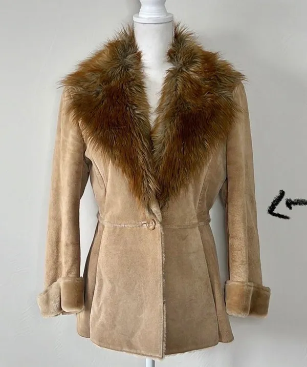 Vintage Penny Lane Guess Fur Leather Coat - Image 8