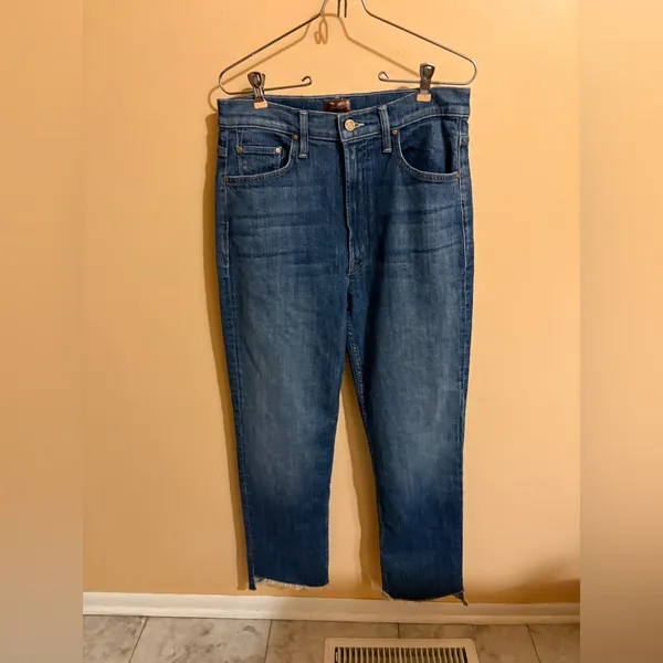 Mother High Waisted Ankle Step Fray Jeans in Loafers and Lassos - Image 5
