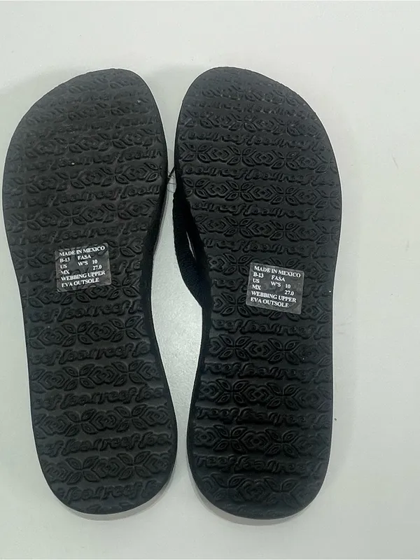 Reef Ginger Women's 10 Flip Flop Sandals Black Comfort Essentials Minimalist NWT - Image 3