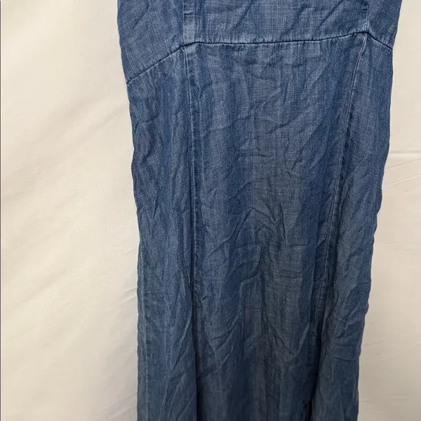 New York & Company maxi dress Jean ties in back half way down Medium - Image 3