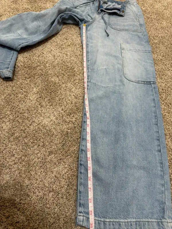 Arizona Jean Co Cargo Wide Leg Jeans Size 2 Light Wash Y2K - Image 6