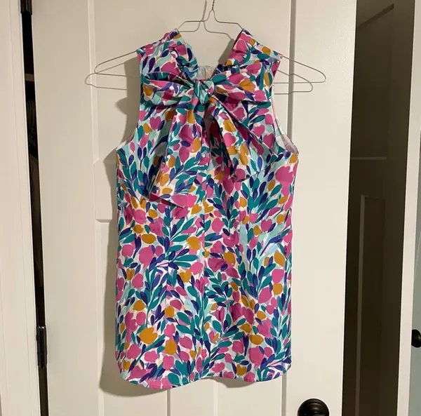 NWT Tyler Boe Claudette Ruffle Neck Tulips Top - Image 5