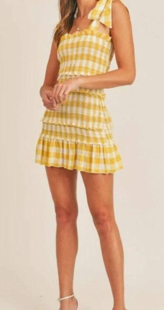 Sincerely Jules Dress Gingham Dress with Scrunchie - Image 2
