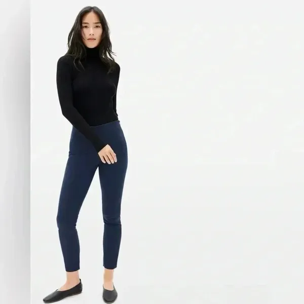 Everlane The Side-Zip Stretch Cotton Pant in Black Size 10 NWOT - Image 3