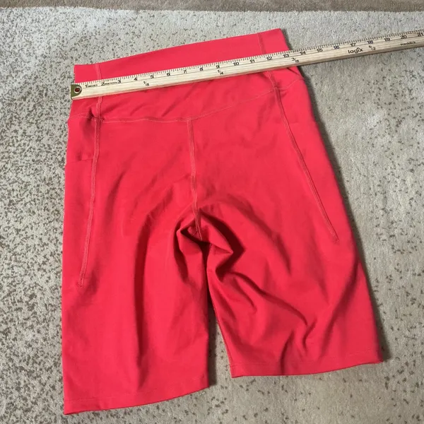 The North Face Yoga Womens Red High Rise Biker Shorts Side Pockets Large‎ SP21 - Image 6