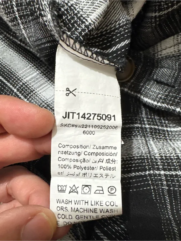SHEIN Plaid Overall Jumpsuit M Black/White EUC - Image 10