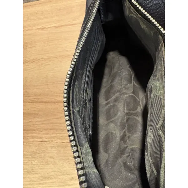 Coach Black Leather Small Soho Baguette Bag‎ Silver Hardware 9541 - Image 11