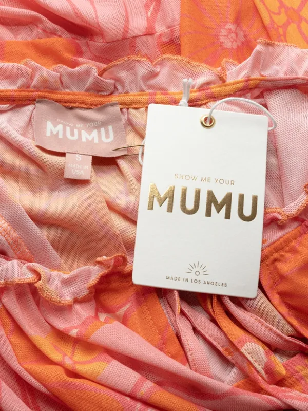 Show Me Your Mumu -‎ Viola Floral Mini Dress | Retro Pink & Orange Floral Print - Image 9