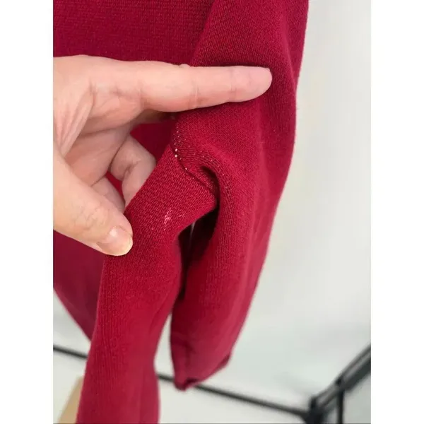 Eddie Bauer Sport Snowflake Full Zip Sweater Jacket XL Red - Image 5