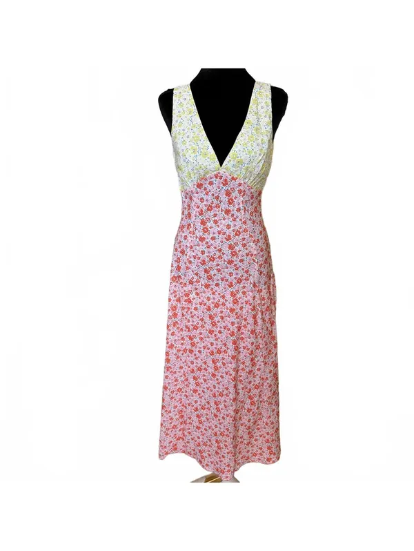 Vrg Grl Postcards From Italy Bias Cut Midi Dress Women's Size AU 8 US 4 NWT - Image 4