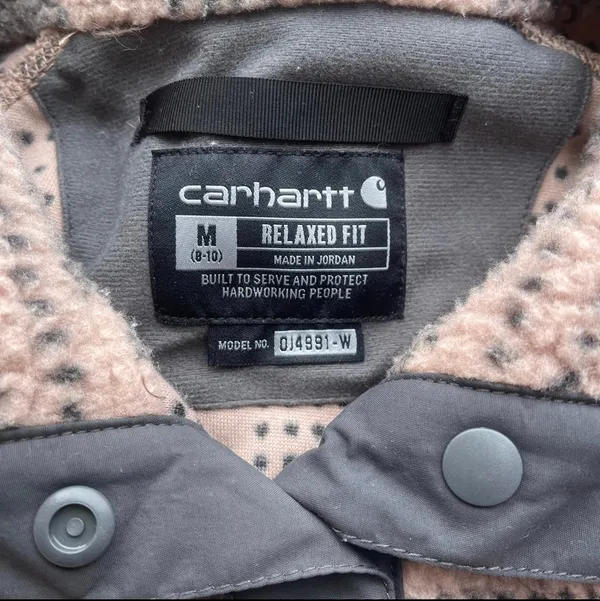 Carhartt Tribal Print Fleece Pullover Jacket Women’s Size Medium - Image 5