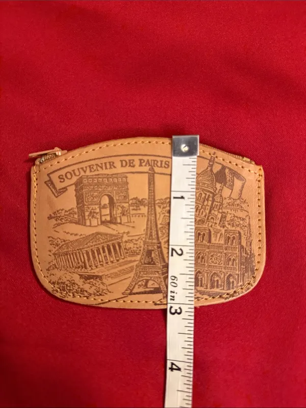 Paris Souvenir Leather Coin Pouch - Image 6