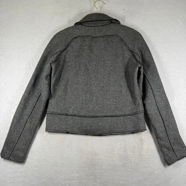 Banana Republic Heritage Gray Wool Double Breasted Cropped Coat 2 672086-00 - Image 8