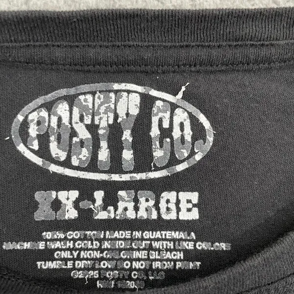 Post Malone Posty Co Shirt Women XXL Black Cowboy Graphic Short‎ Sleeve - Image 3