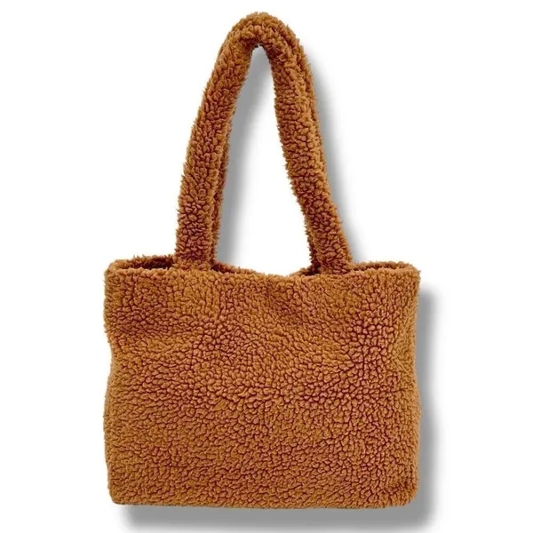 Victoria’s Secret PINK Cozy Plush Teddy Bear Warm Tan Brown Tote Bag - Image 7