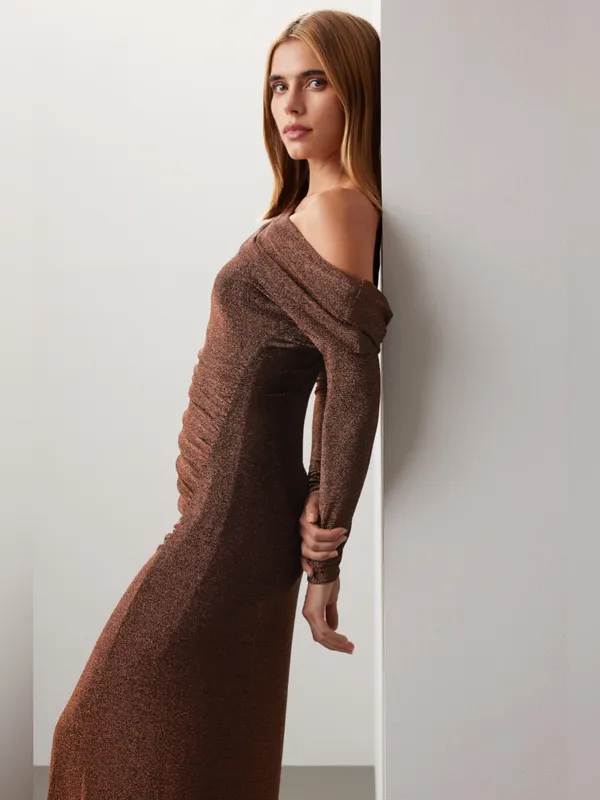 Significant Other Liliana Maxi Dress Chocolate Size US 2 - Image 2