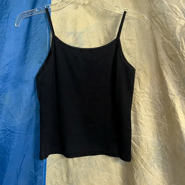 One Step Ahead Black Sleeveless Crop Camisole Size L - Image 3