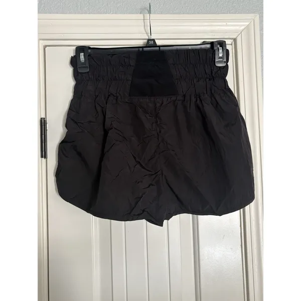 FP Movement The Way Home Shorts Womens‎ L Black Smocked High Rise Athletic - Image 2