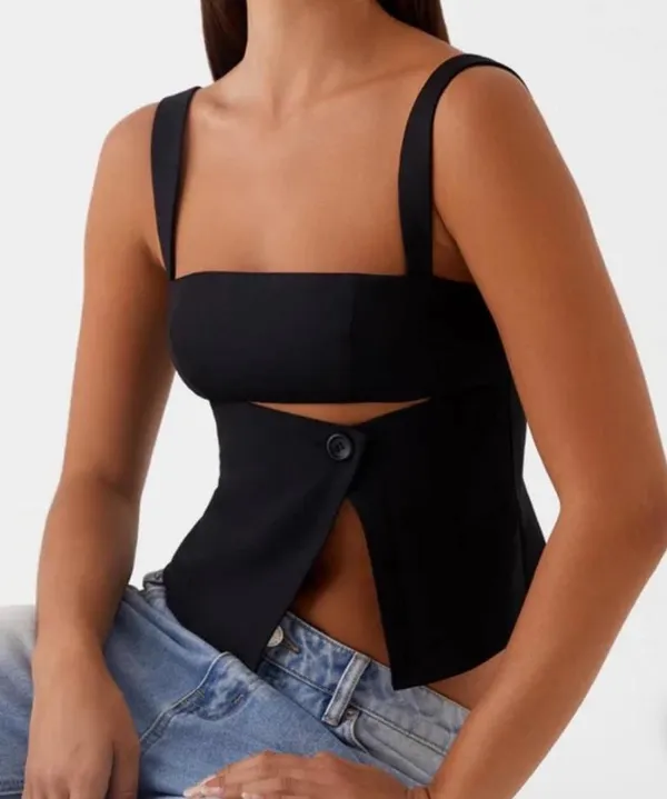 Peppermayo Black Top Crop - Image 2