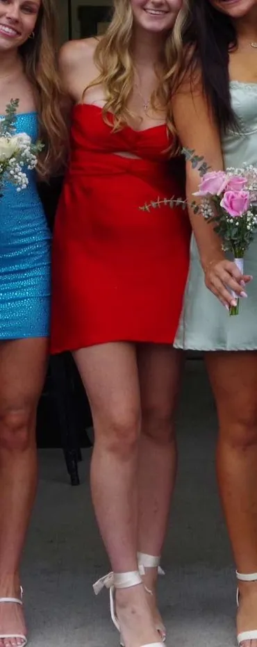 Thatssofetch red satin dress - Image 2