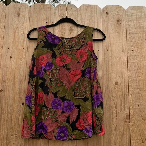 Vintage tank top size large spring summer Whimsygoth date cottagecore‎ - Image 4