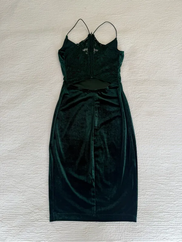 B. Darlin green velvet and lace dress size 0 - Image 15