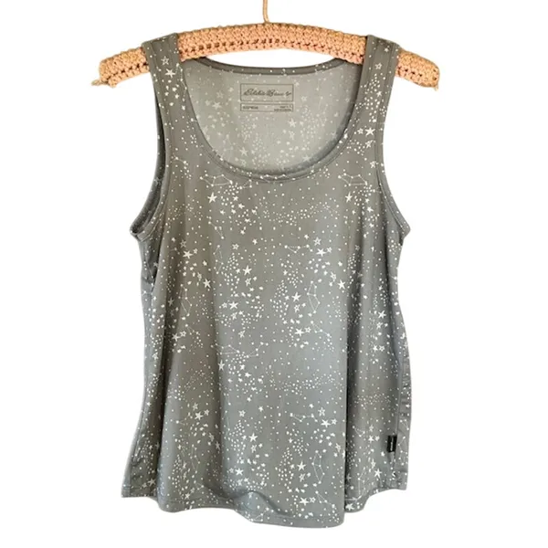 Eddie Bauer Star Print Pajama Set Tank & Pants Small Constellations - Image 3