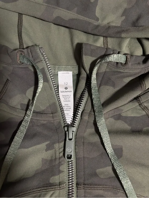 lululemon athletica Green Camo Zip Hoodie - Image 2