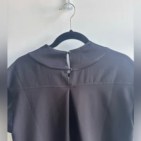 Maeve NEW WITH TAGS Black Deep V Dress medium minimalist‎ classic workwear - Image 8