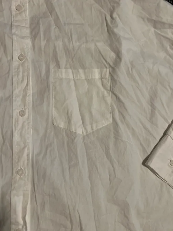 Womens large NWT Cotton ON white long sleeve button up Dad shirt w/front pocket - Image 5