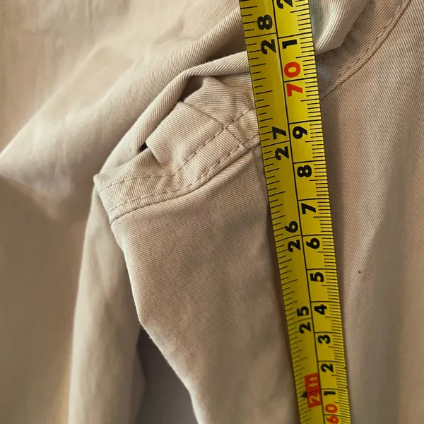 Abercrombie & Fitch Cream Tan Barrel Leg Khaki Pants Workwear Preppy Women's 29 - Image 9