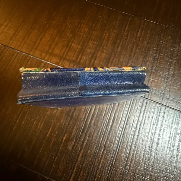 Vintage 90s Y2K Small Coin‎ Purse Pouch Blue Swirl Pattern Snap Closure - Image 6