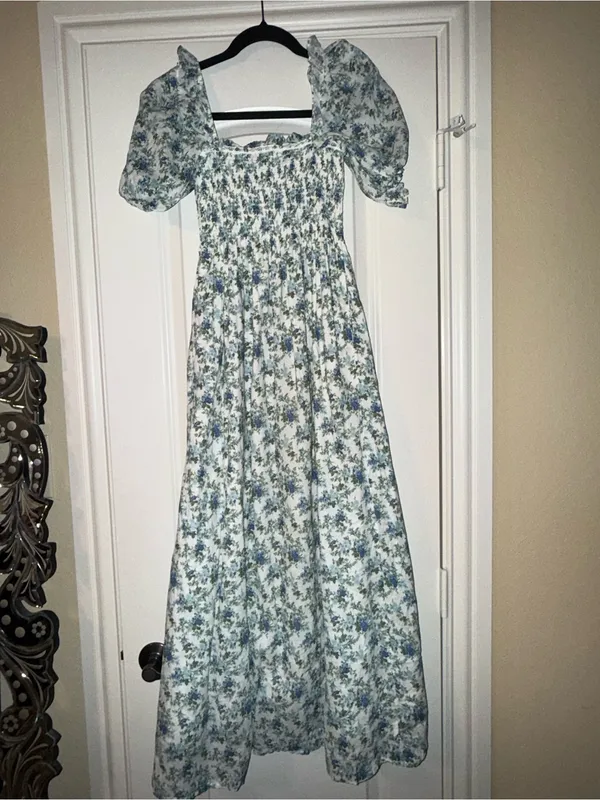 Hill House the Scarlett midi nap dress English daisy XS - Image 6