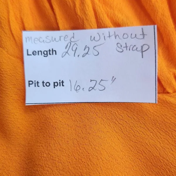 Olivaceous Orange Sundress with Ruched Bust NWT Size Large Orange Slip Dress - Image 10