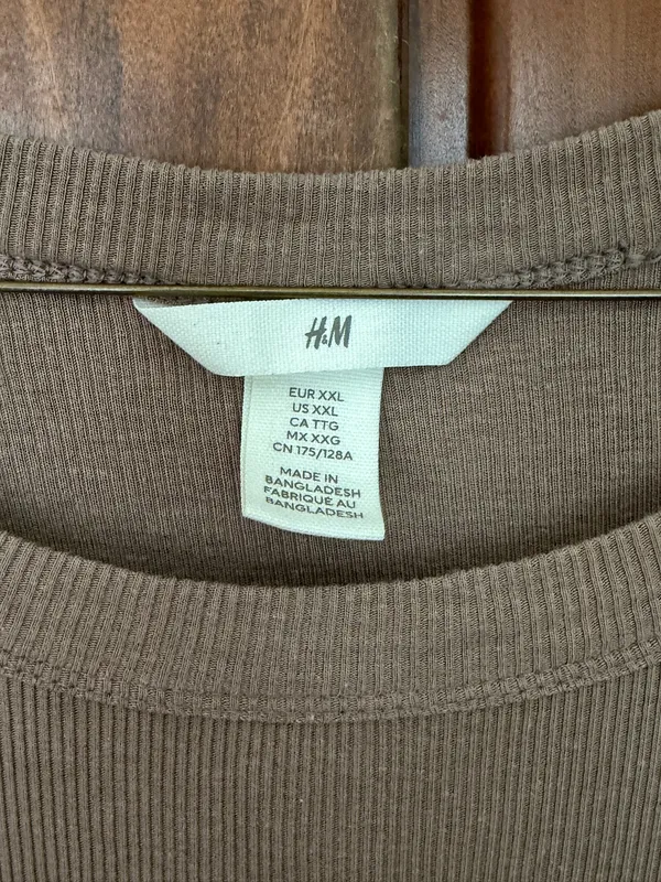 H&M Brown T-Shirt Maxi Dress (XXL) - Image 2